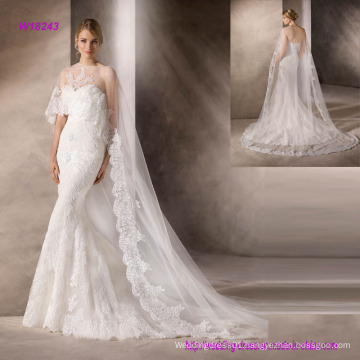 Beautiful Mermaid Wedding Dress with a Sweetheart Neckline in Marvellous Embroidered Tulle